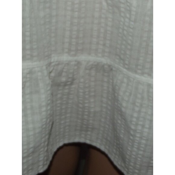 Old Navy Blouse Women Large White Babydoll boho tiered empire peasant top v-neck - Picture 4 of 12